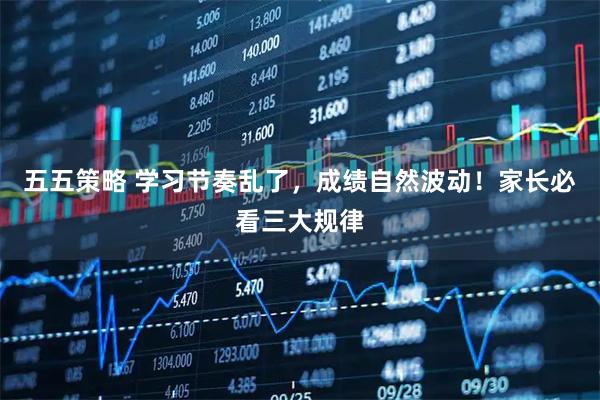 五五策略 学习节奏乱了，成绩自然波动！家长必看三大规律